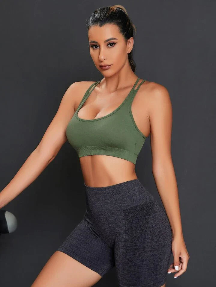 Sexy Strappy Back Sports Bra
