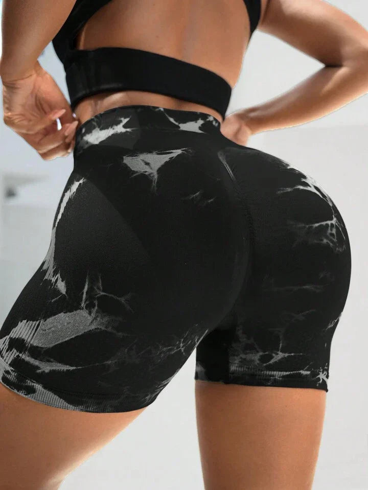 Tie Dye Wideband Waist Sports Shorts