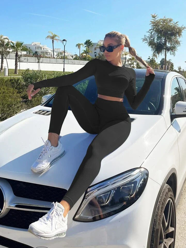 Seamless Raglan Sleeve Sports Set