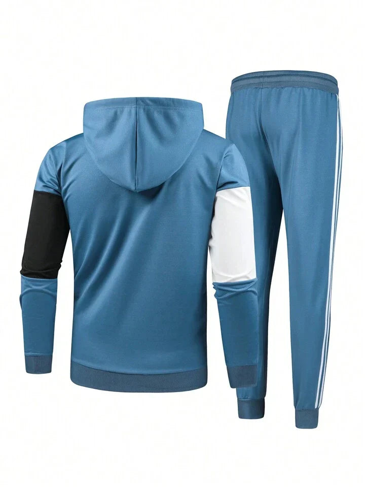 Men's Fitness  Drawstring Hoodie And Sweatpants Sports Suit